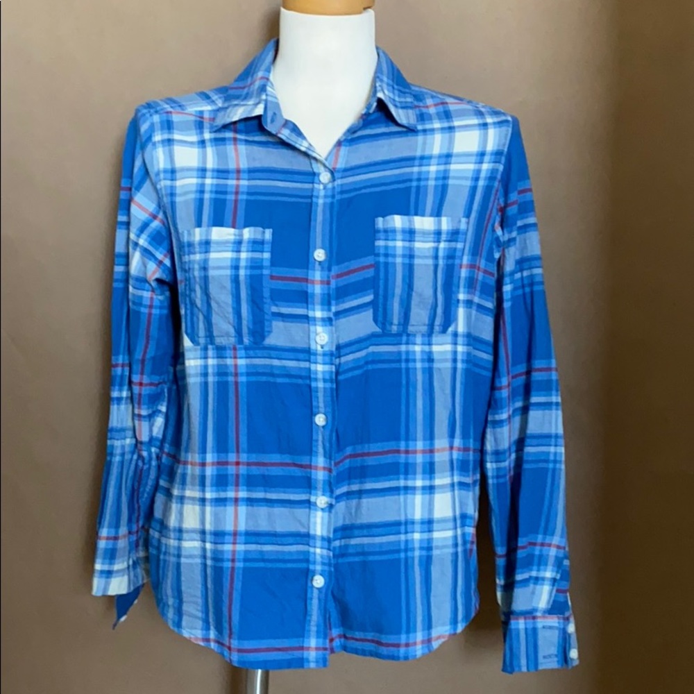 Plaid Long Sleeve Button-Down Shirt